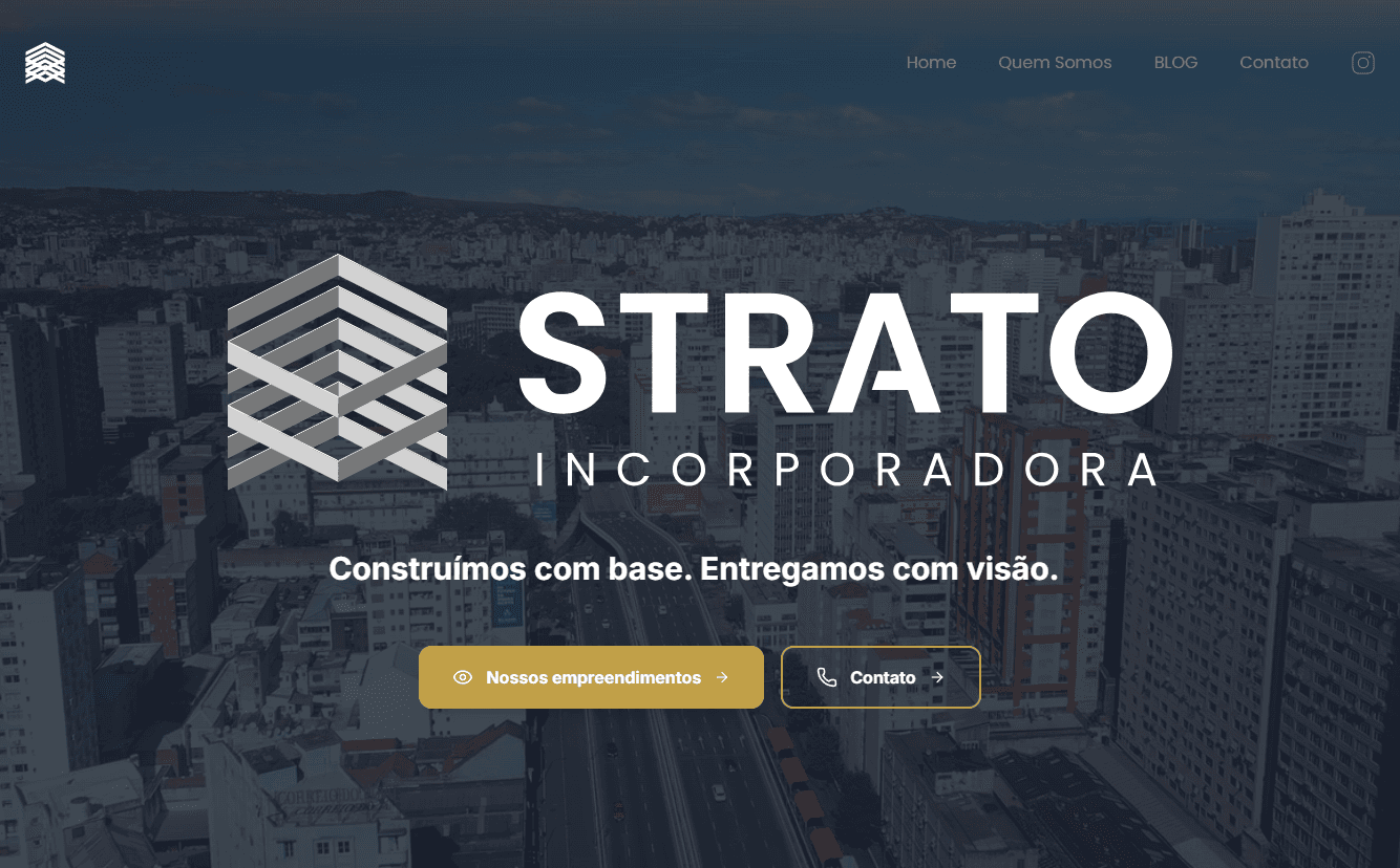 Strato Incorporadora - Website Corporativo